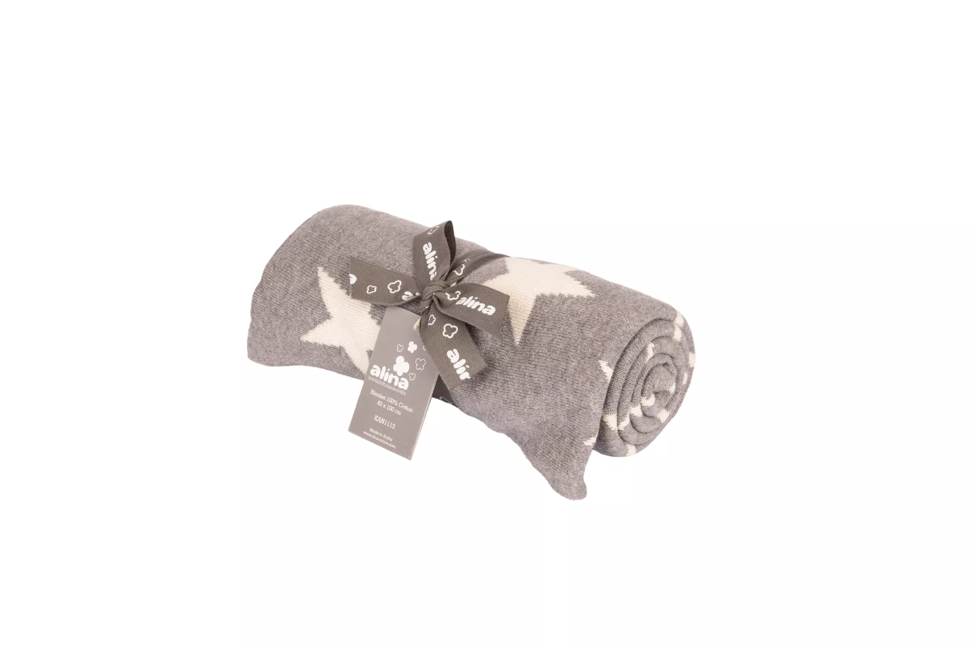 Alina 100% COTTON KNITTED  STAR LIGHT GREY MELANGE NATURAL 