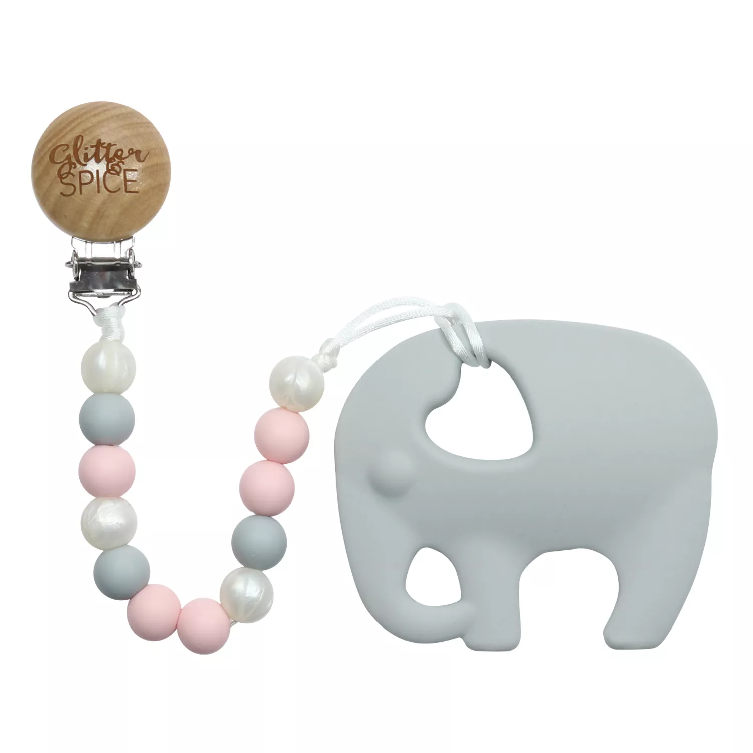 Glitter & Spice Elephant Silicone Teether