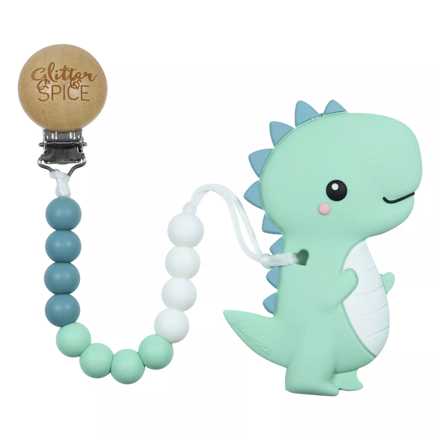 Glitter & Spice T-Rex Dino Silicone Teether