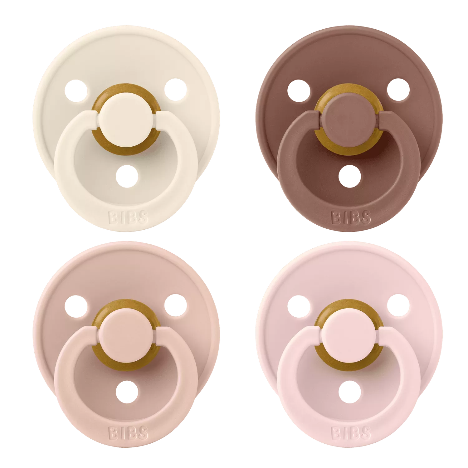 Bibs Colour 4 PACK Latex Pacifiers