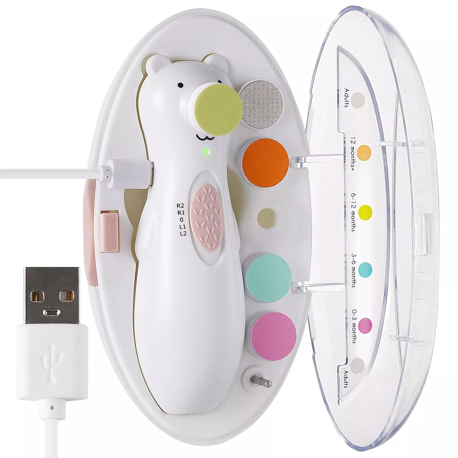 Haakaa Happii Bear Nail Care Set - USB RECHARGABLE