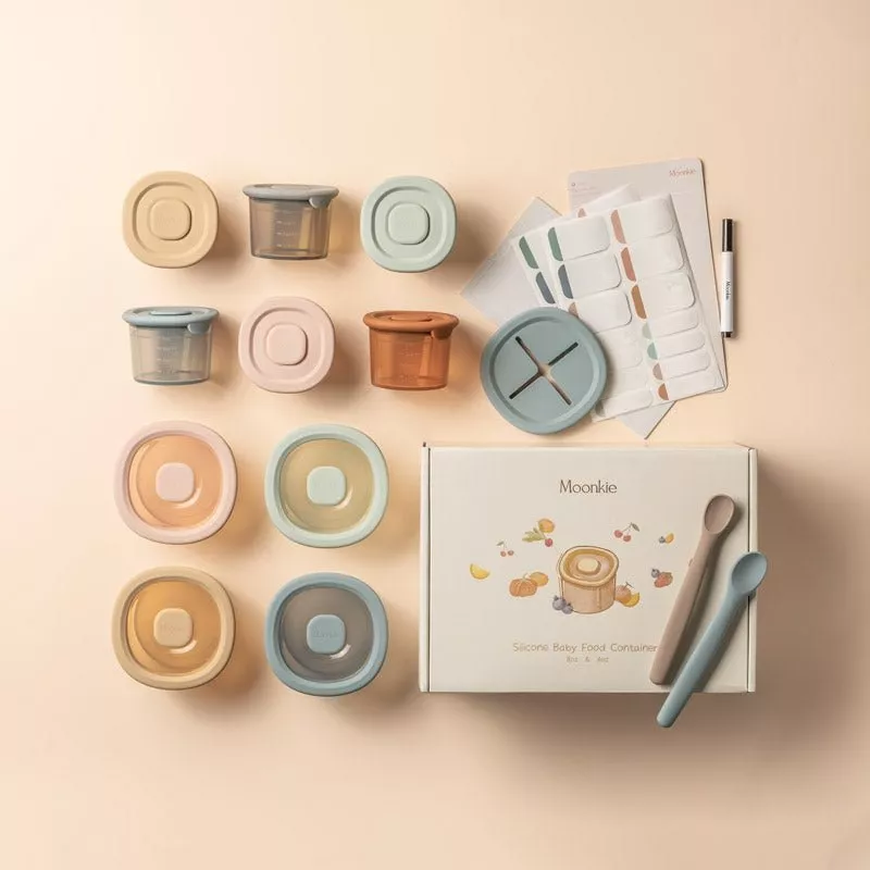 Moonkie Baby food storage containers (118 ml *6 pack + 237 ml *4 pack)