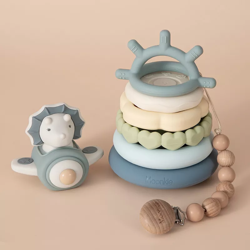 Moonkie New stacking teething rings toy