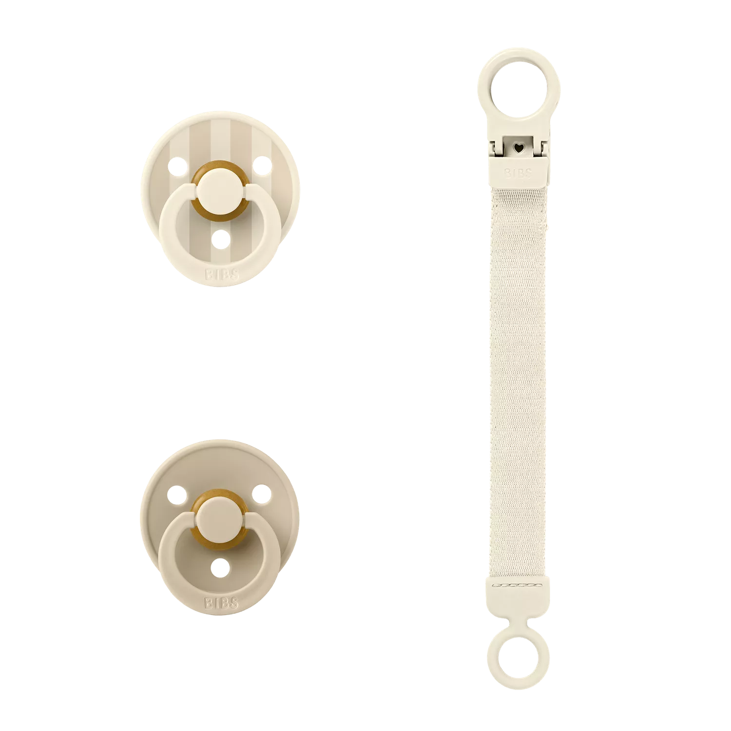 Bibs COLOUR PACIFIER & LOOP CLIP GIFT SET LATEX