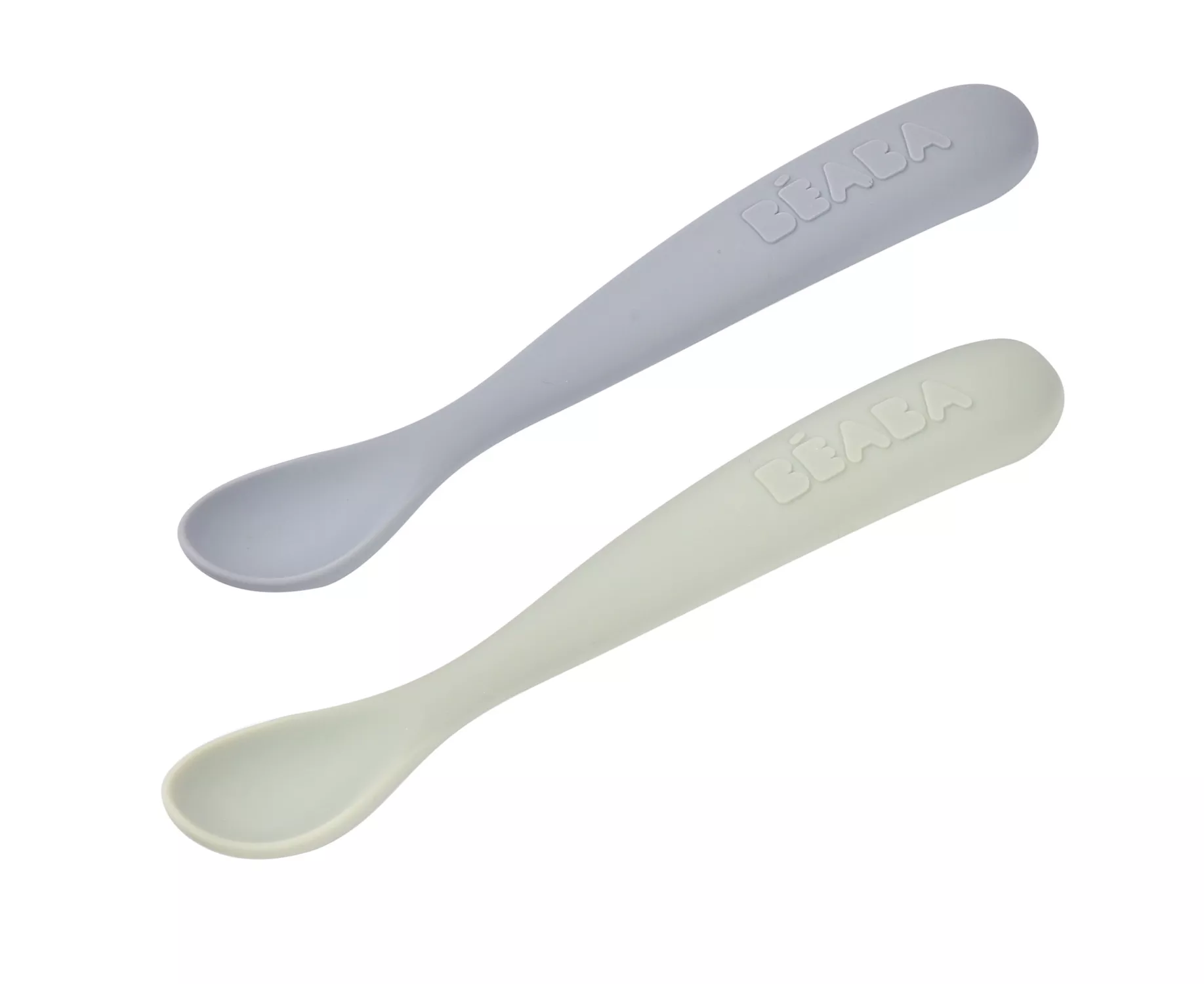 Beaba Set of 2 First Age Silicone Spoons + Carrying Case